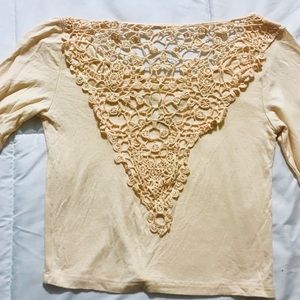 NWOT Crochet-back Detailed Top